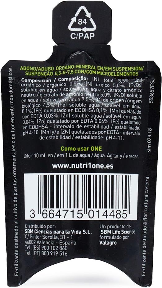 Fertilizante universal concentrado -ONE-MONODOSIS.