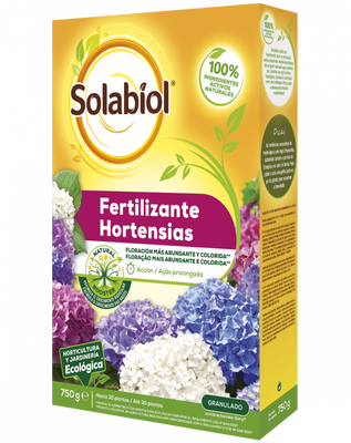 Solabiol Fertilizante 100% organico para hortensias.