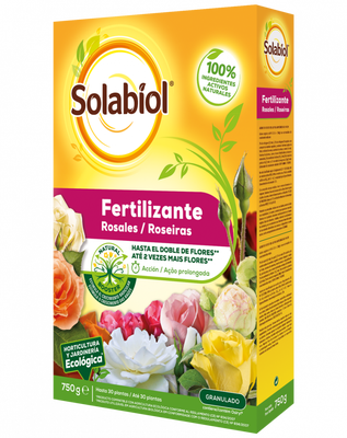 Solabiol fertilizante completo, para rosales y plantas de flor.